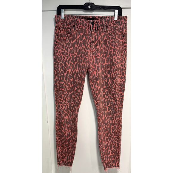 MOTHER Denim High Waisted Looker Ankle Fray Animal Attraction Size 29 - Picture 2 of 7